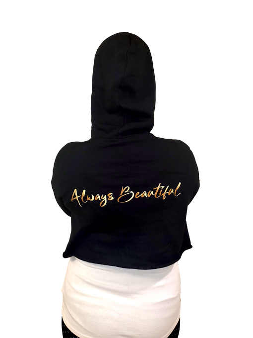 Almost Always Cropped Hoodie Black