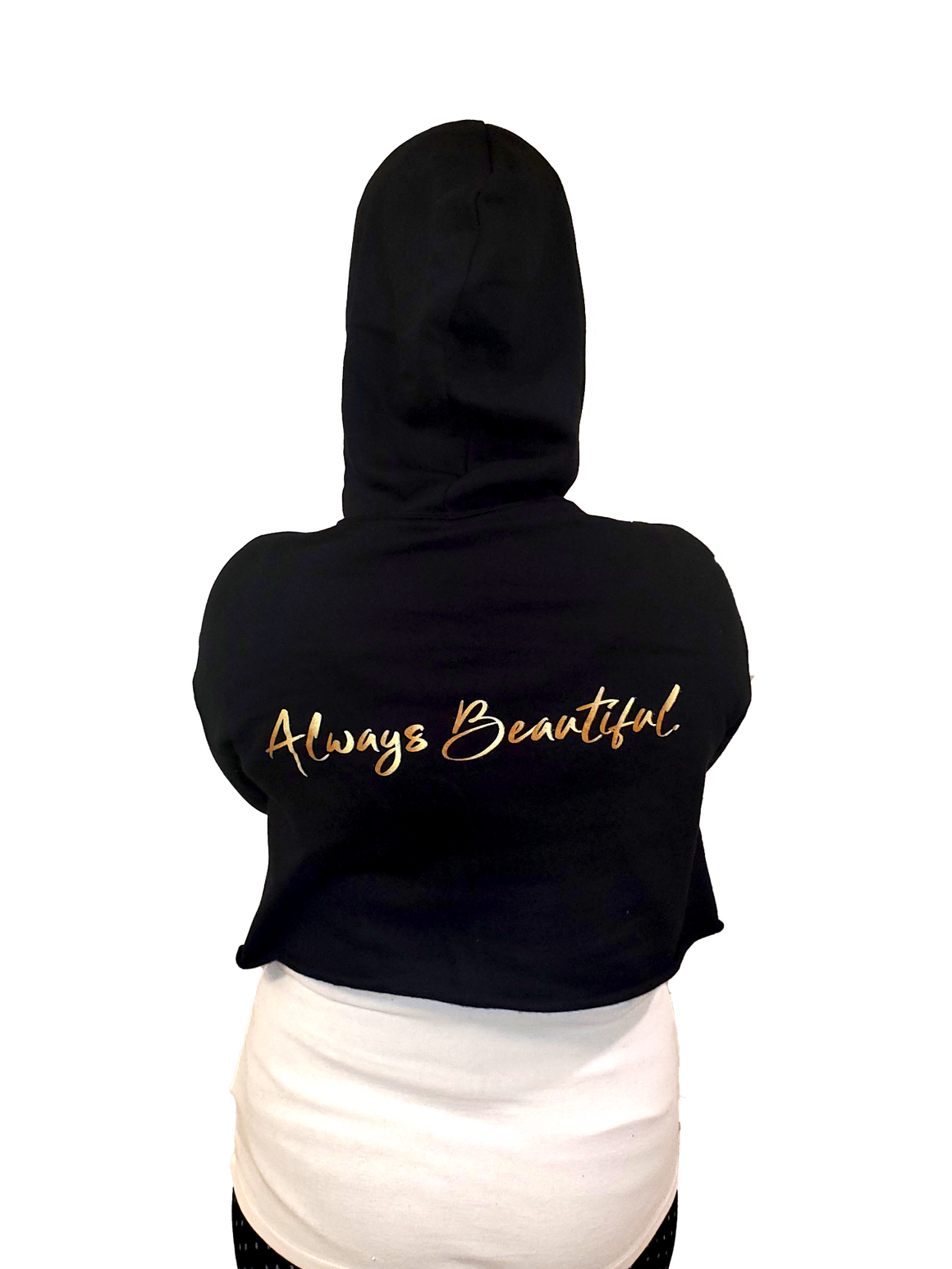 Almost Always Cropped Hoodie Black